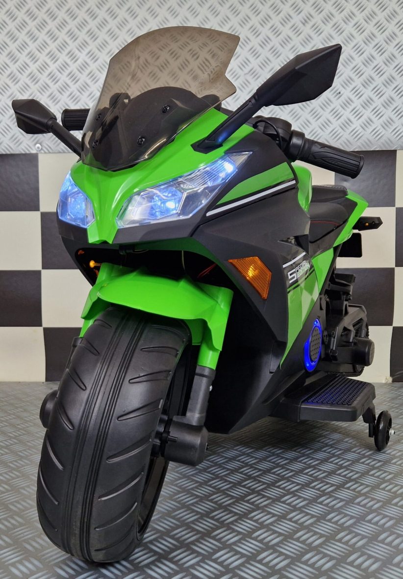 Battery Children’s Motorcycle Ninja 12 Volts Green