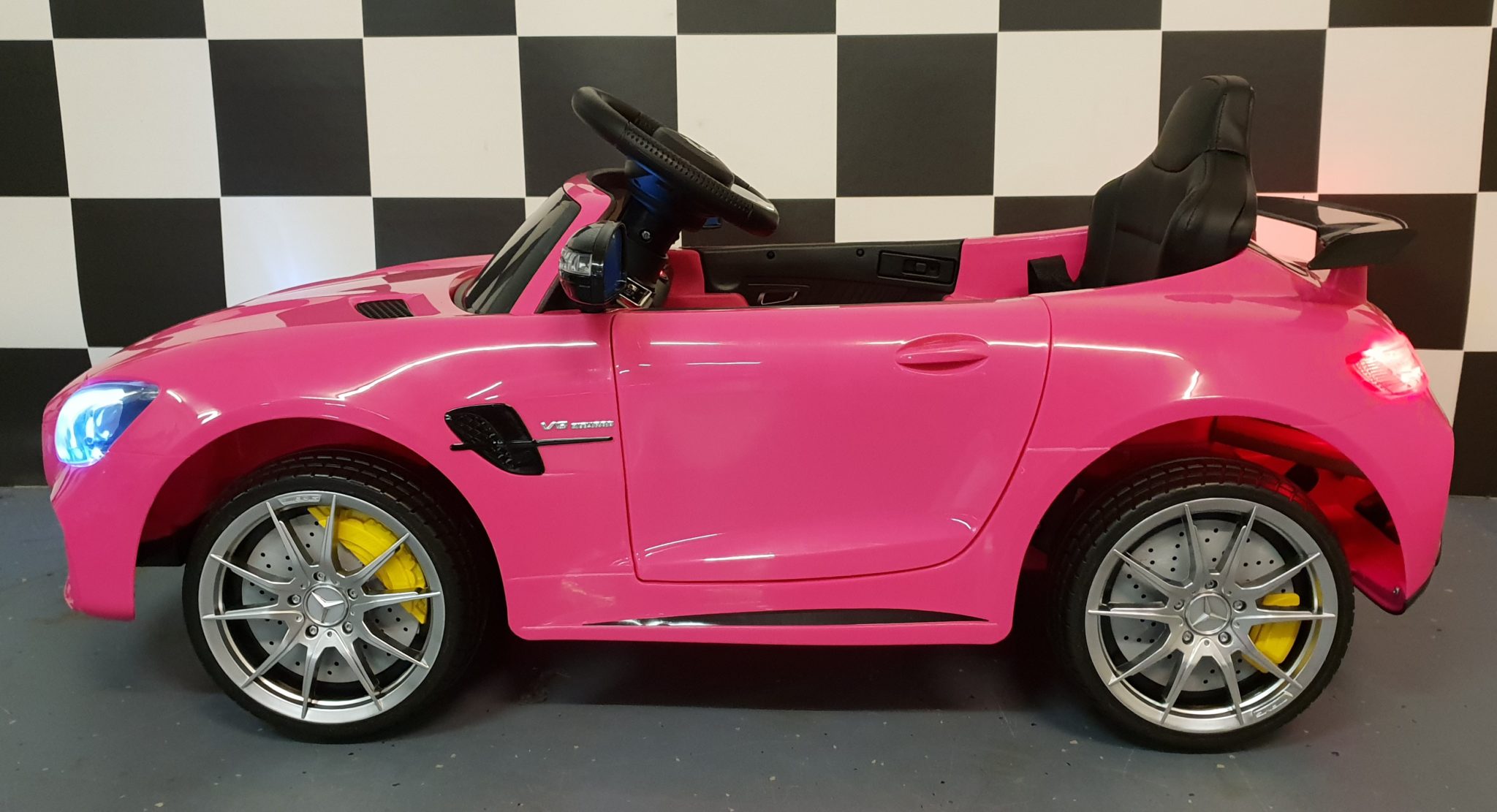 Mercedes-speelgoed-accu-auto-roze