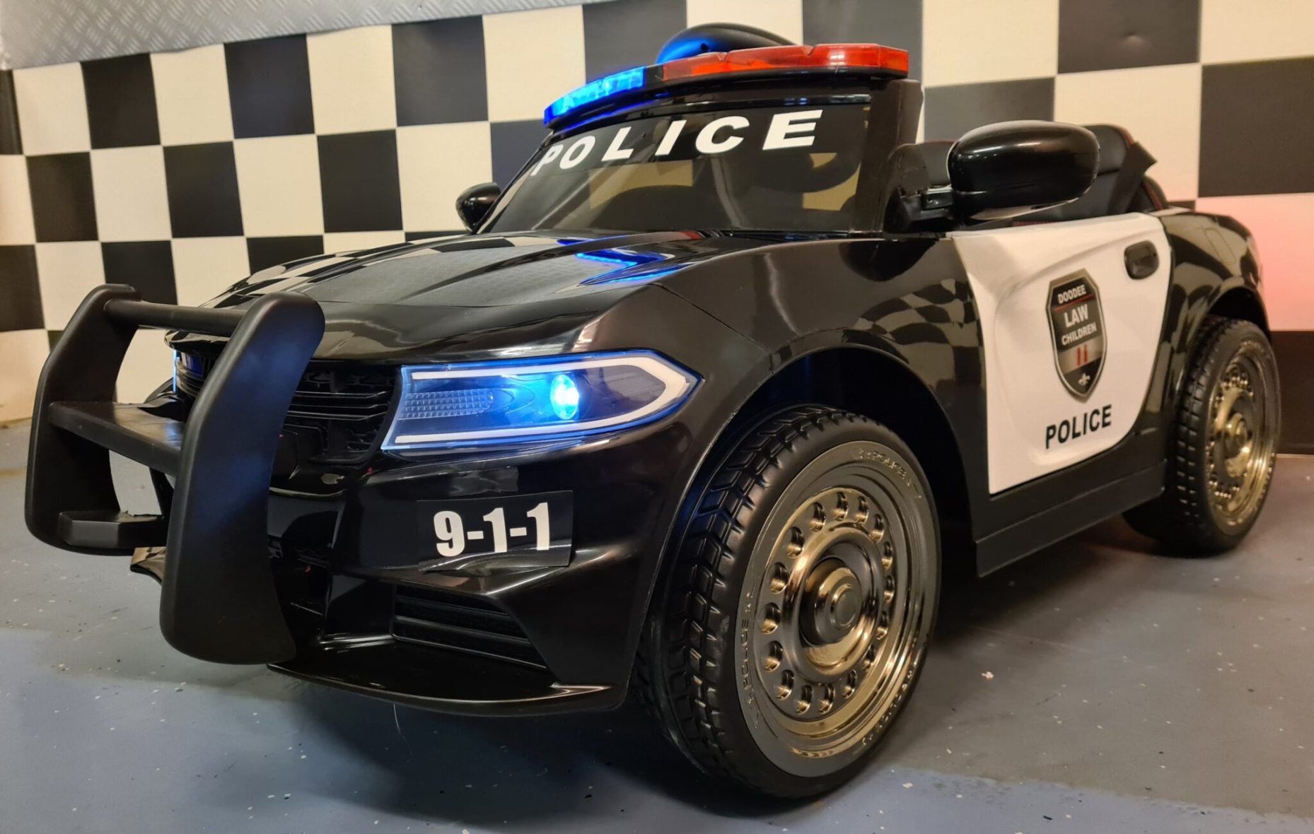 Politie-elektrische-kinderauto