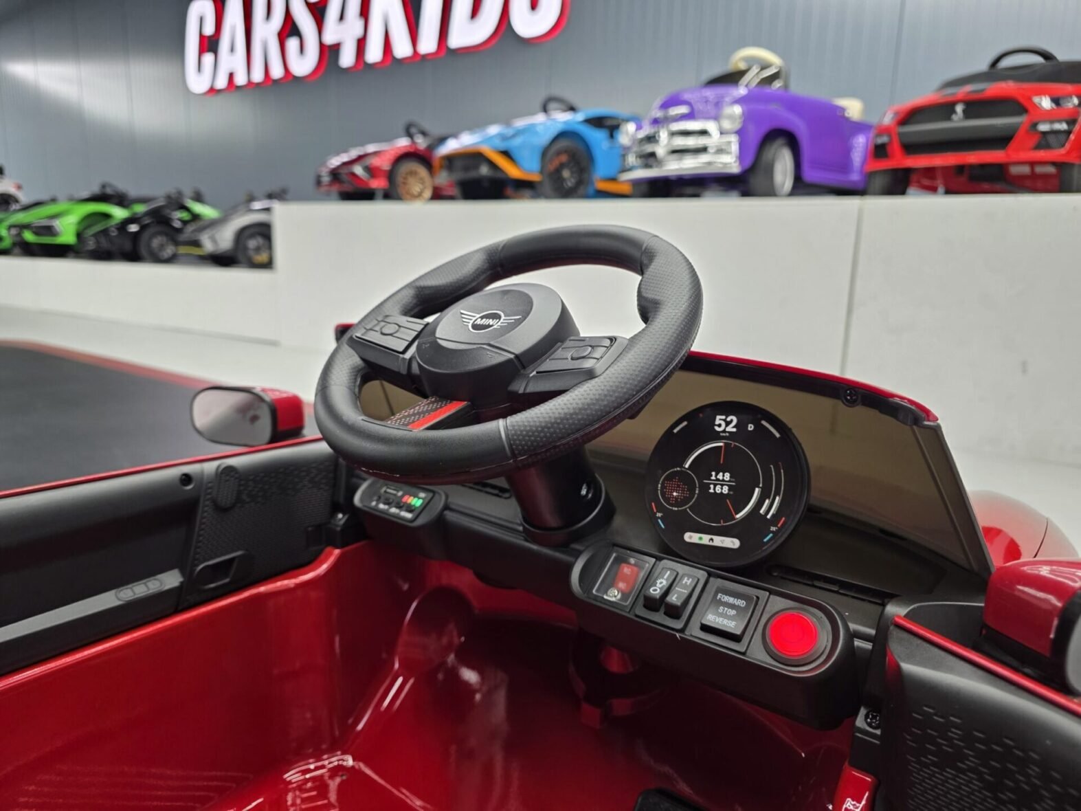 Children’s car Mini Cooper S 12 volt metallic red – Gallery Image