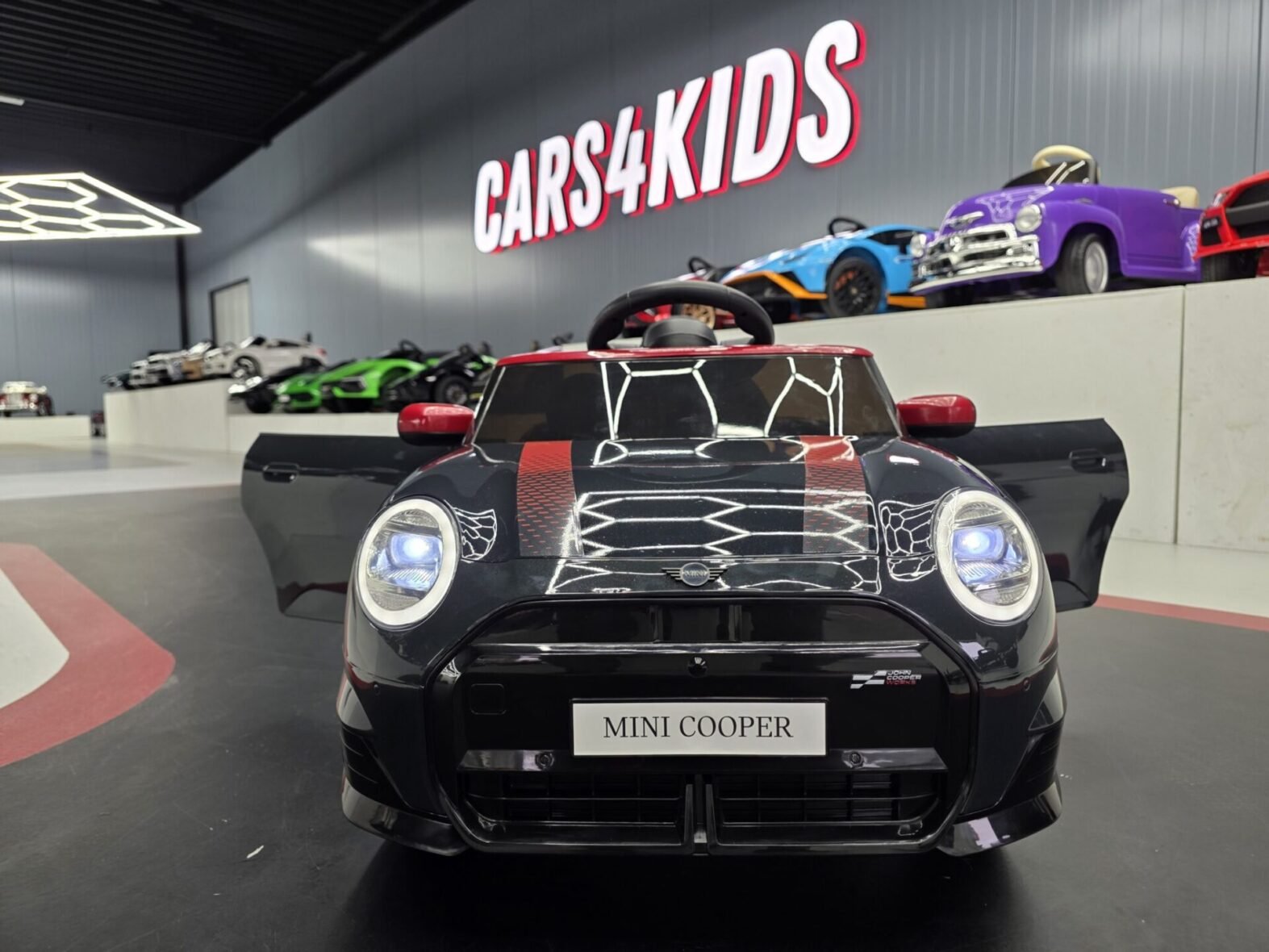 Electric children’s car Mini Cooper S 12 volt metallic black – Gallery Image