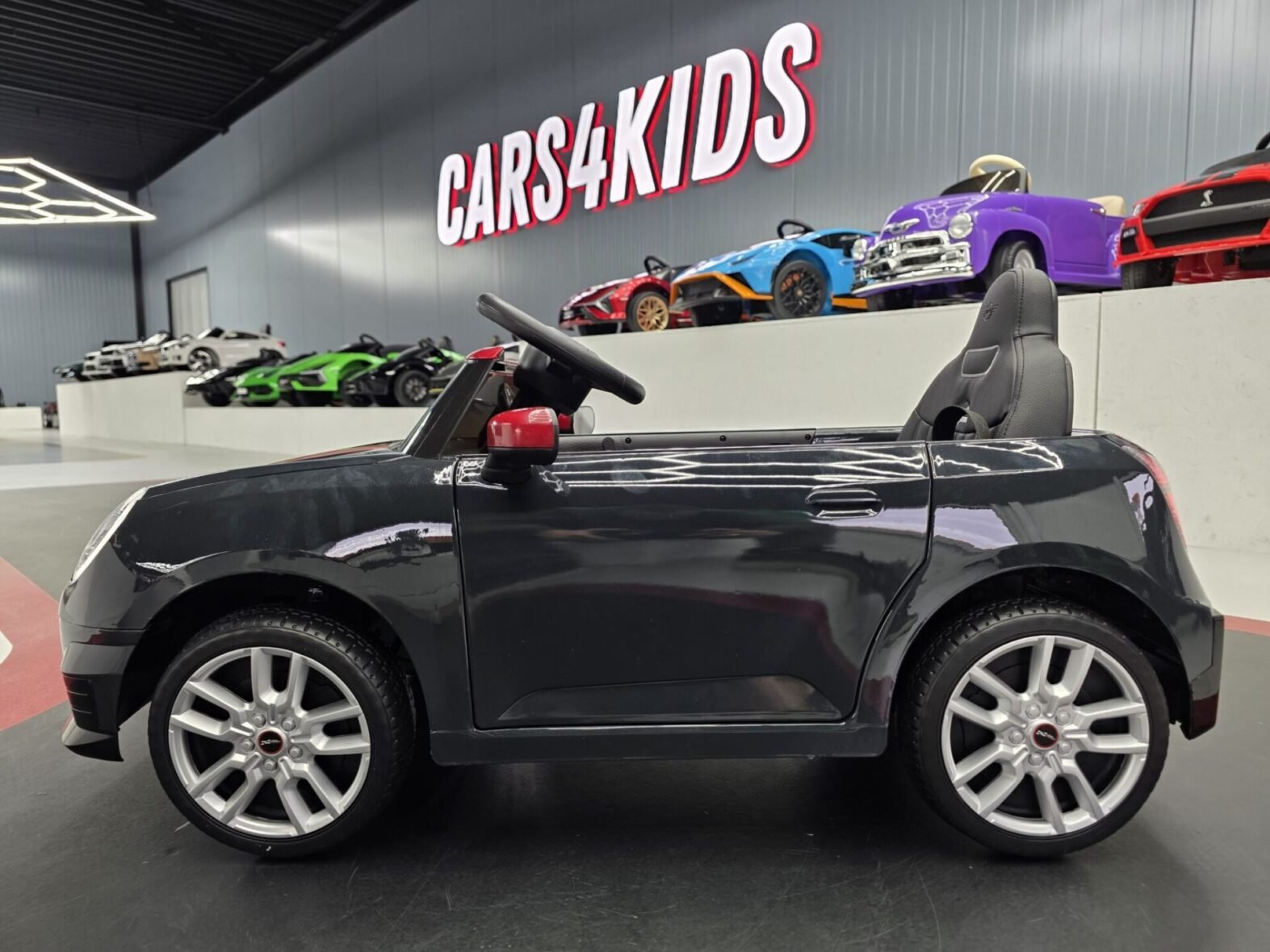 Electric children’s car Mini Cooper S 12 volt metallic black – Gallery Image