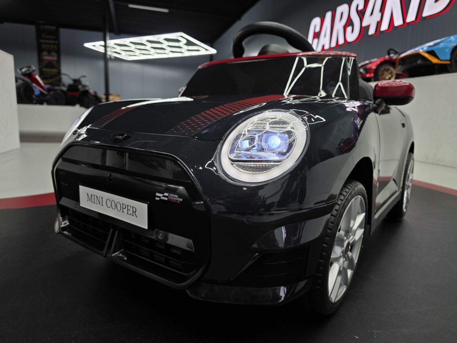 Electric children’s car Mini Cooper S 12 volt metallic black – Gallery Image