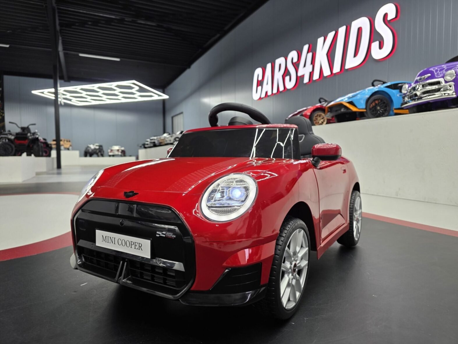 Children’s car Mini Cooper S 12 volt metallic red