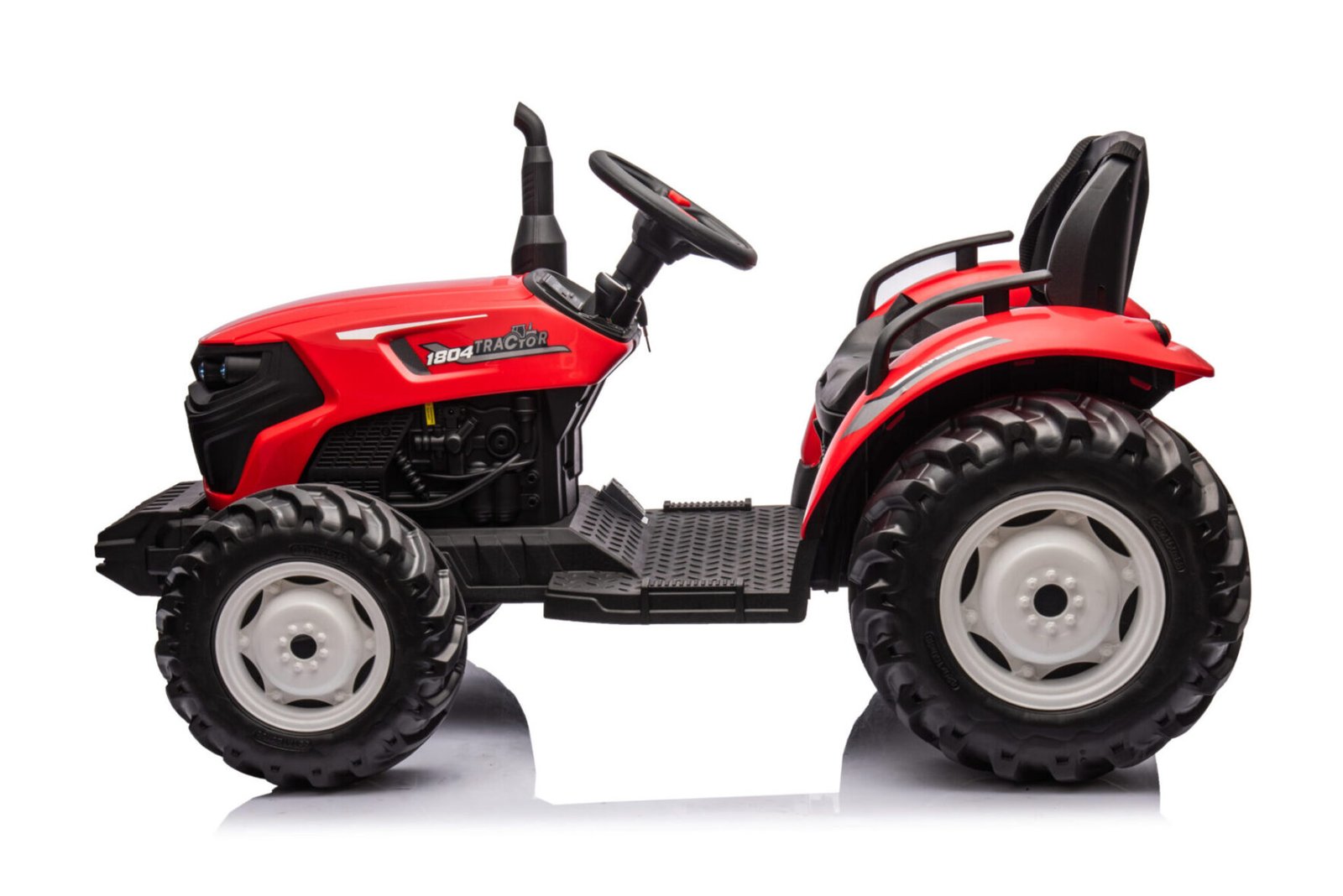 24 volt red ride-on tractor for children – detail shot