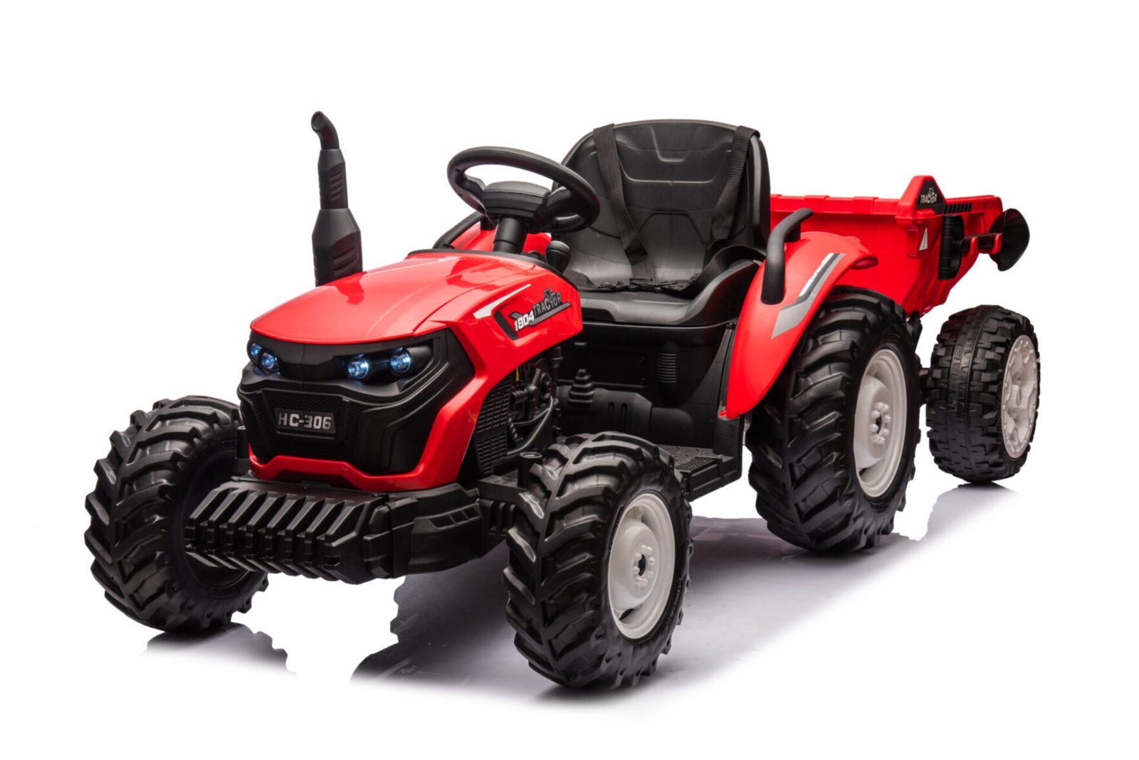 24V Kids Electric Tractor with Trailer | Red | Remote Control