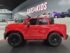 Kids electric Dodge RAM truck interior with leather seat and dashboard