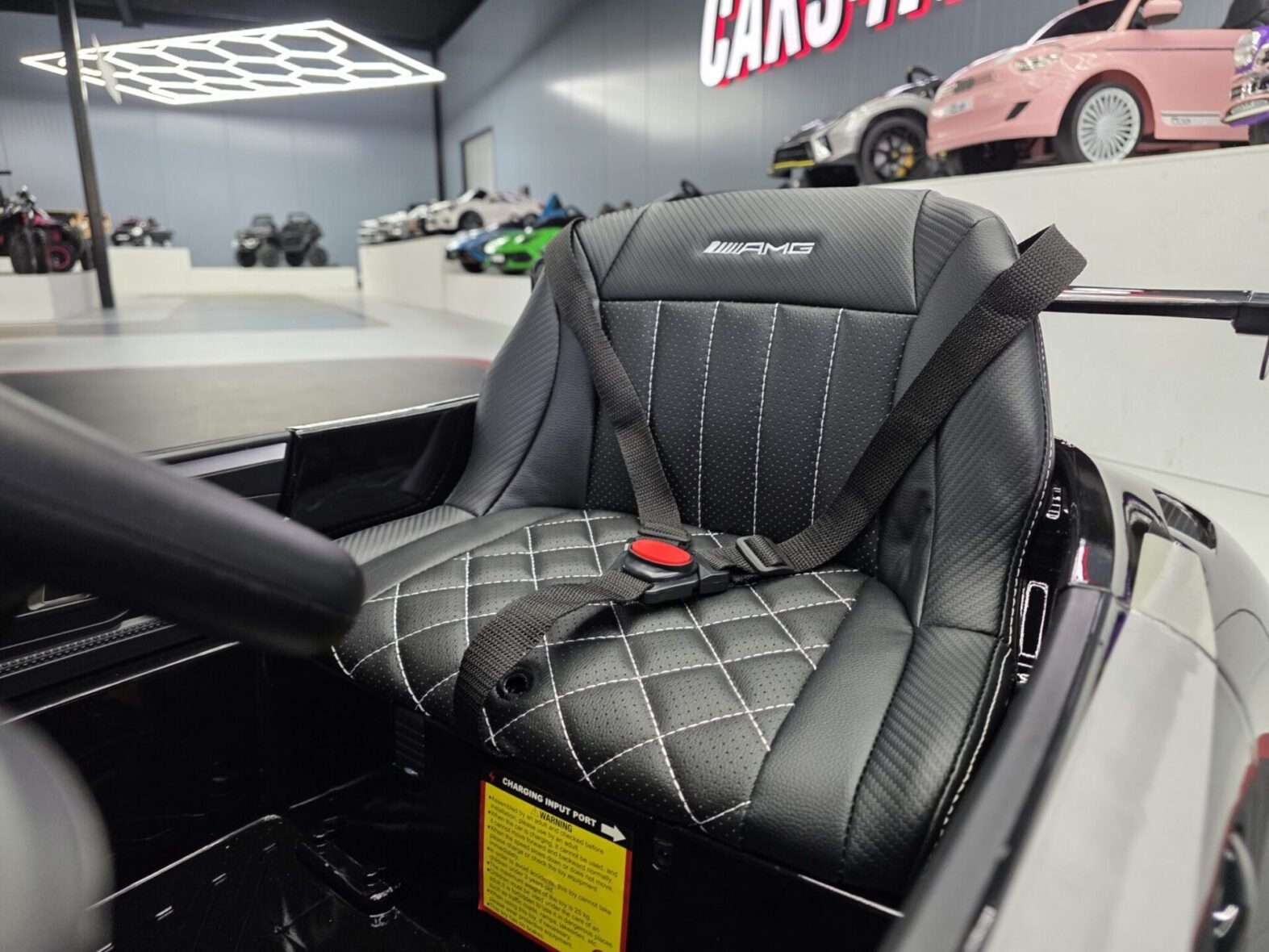 Mercedes GT3 AMG electric ride-on car – full dimensions view