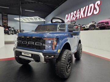 Ford Raptor 24V blue electric ride-on car for kids 2-seater
