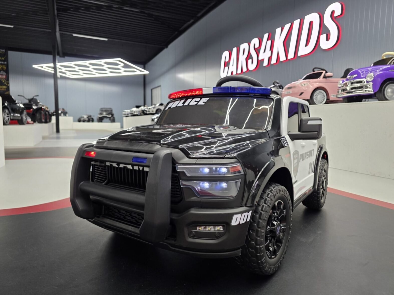 Dodge RAM Police Car 12V Kids Electric Ride-On | Remote Control