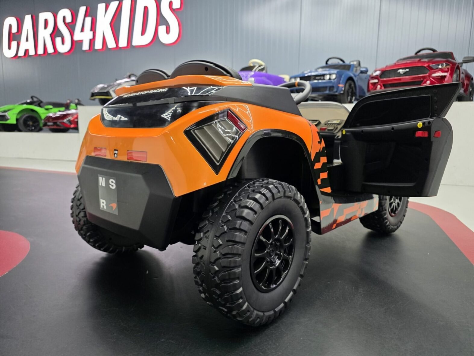 McLaren Rally 12V electric car LED lights and front grille