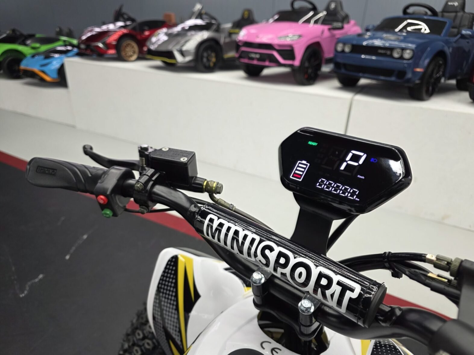 Phantom Gold Pro kids quad bike rear view showing suspension