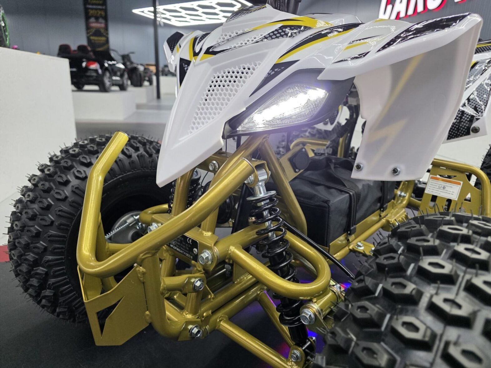 Phantom Gold Pro 48V electric quad bike full dimensions view