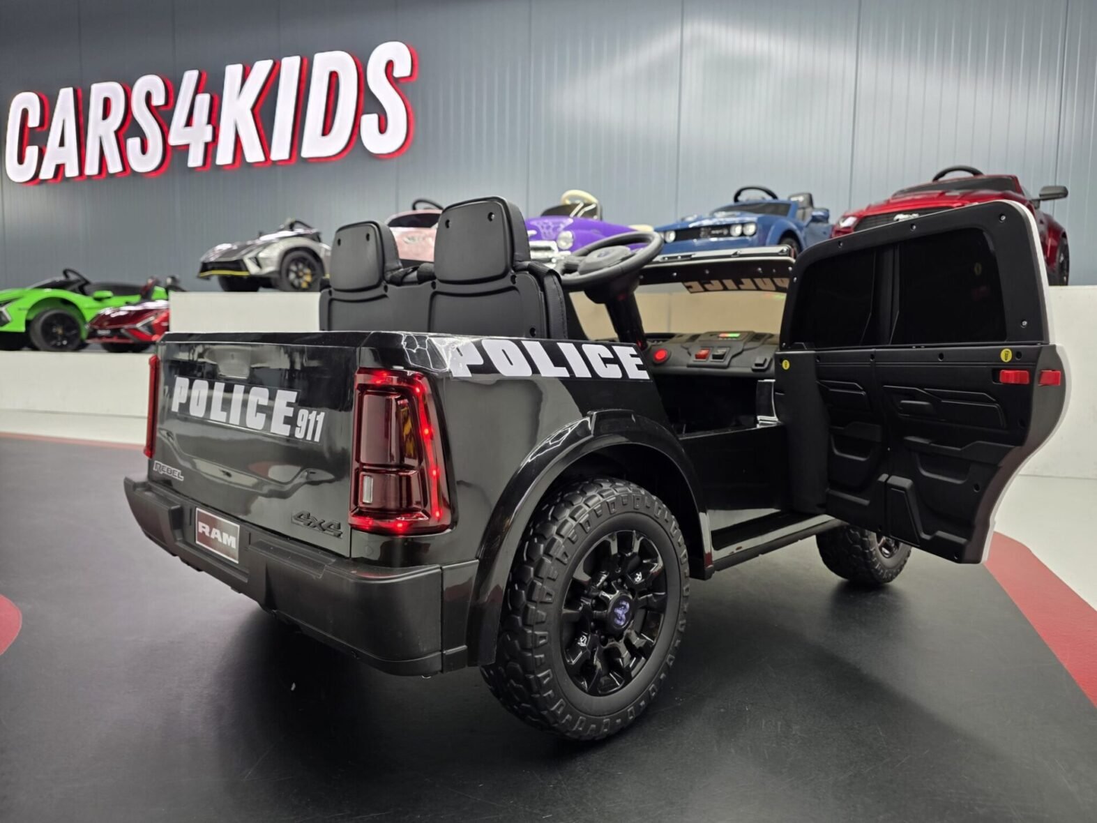 Dodge RAM Police Car 12V Interior Dashboard with Steering Wheel