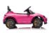 Porsche Taycan 12V kids car interior showing leather seat and safety belt