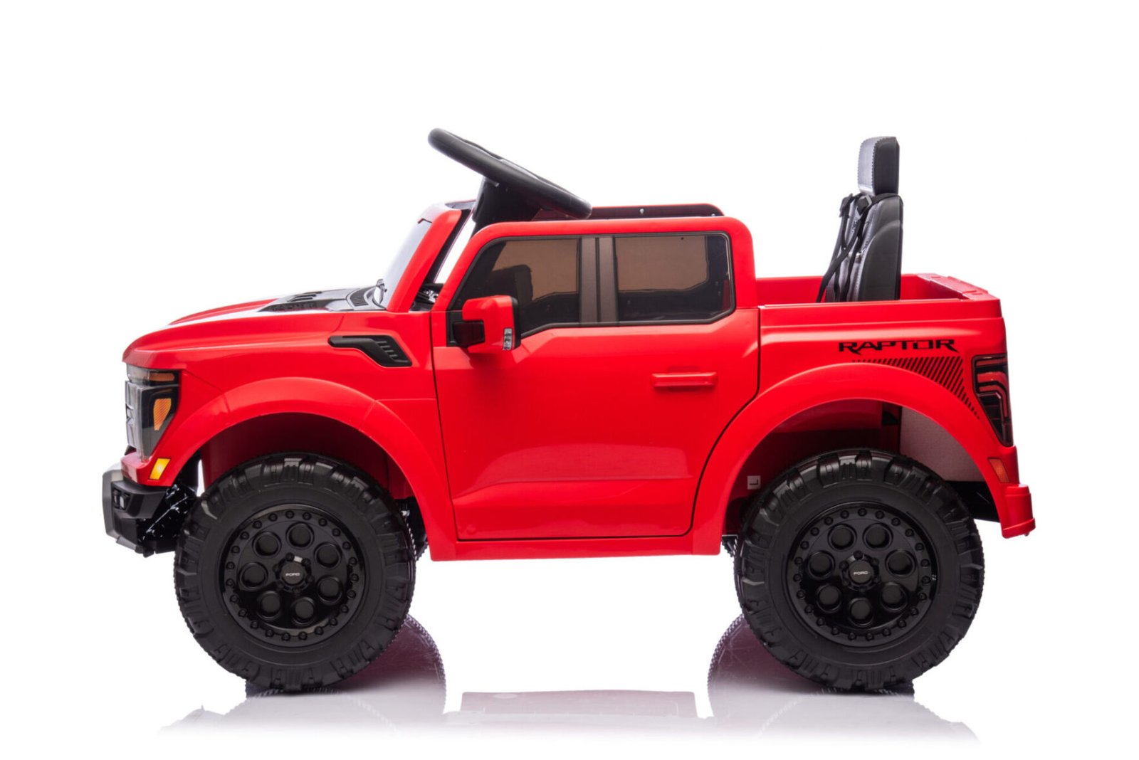 Ford Raptor kids ride-on car side view showing realistic design details