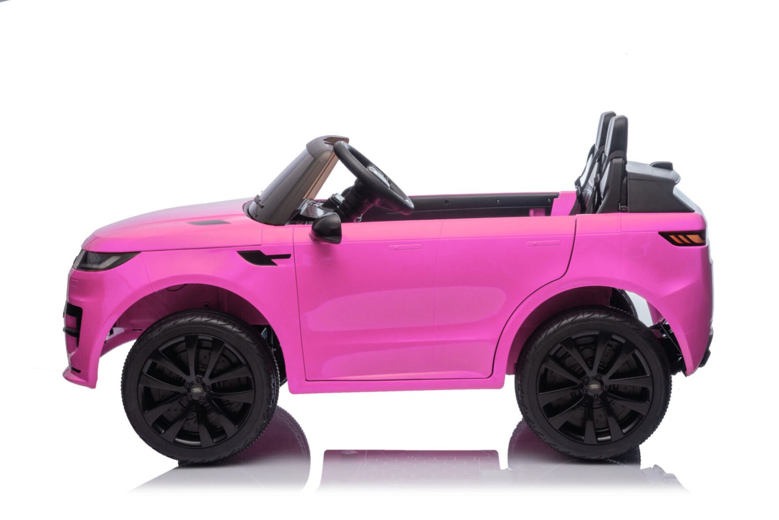 Pink electric Range Rover with leather seats and parental remote control