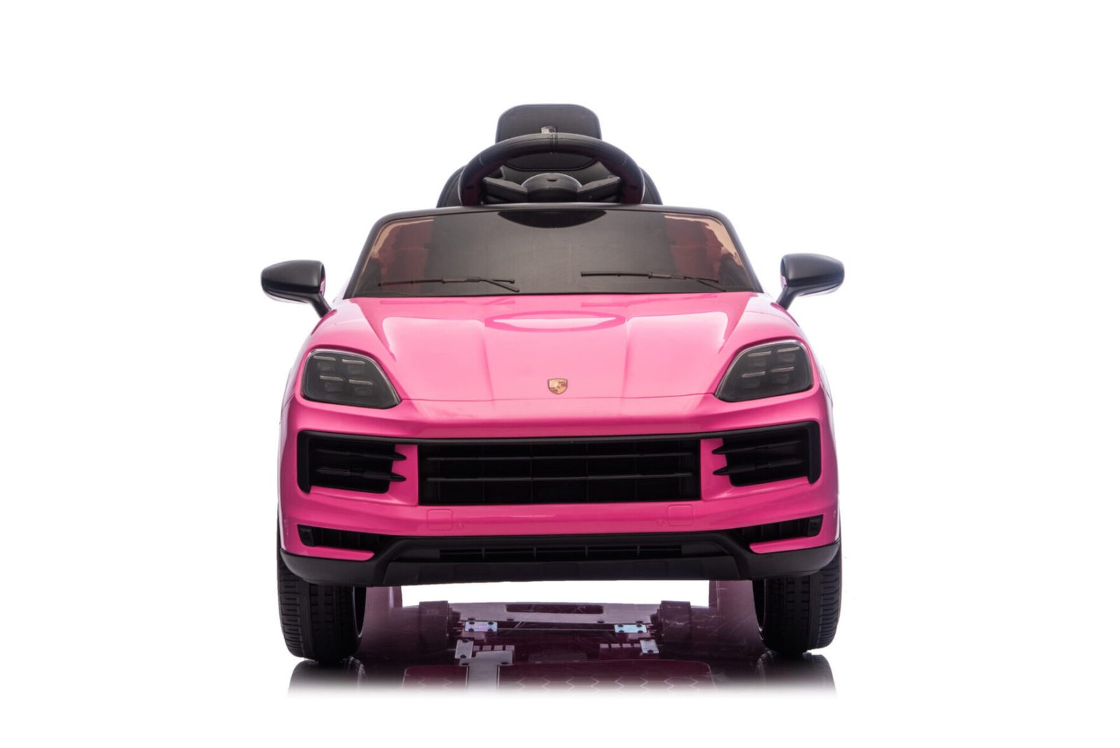Porsche Cayenne kids electric car pink side profile view